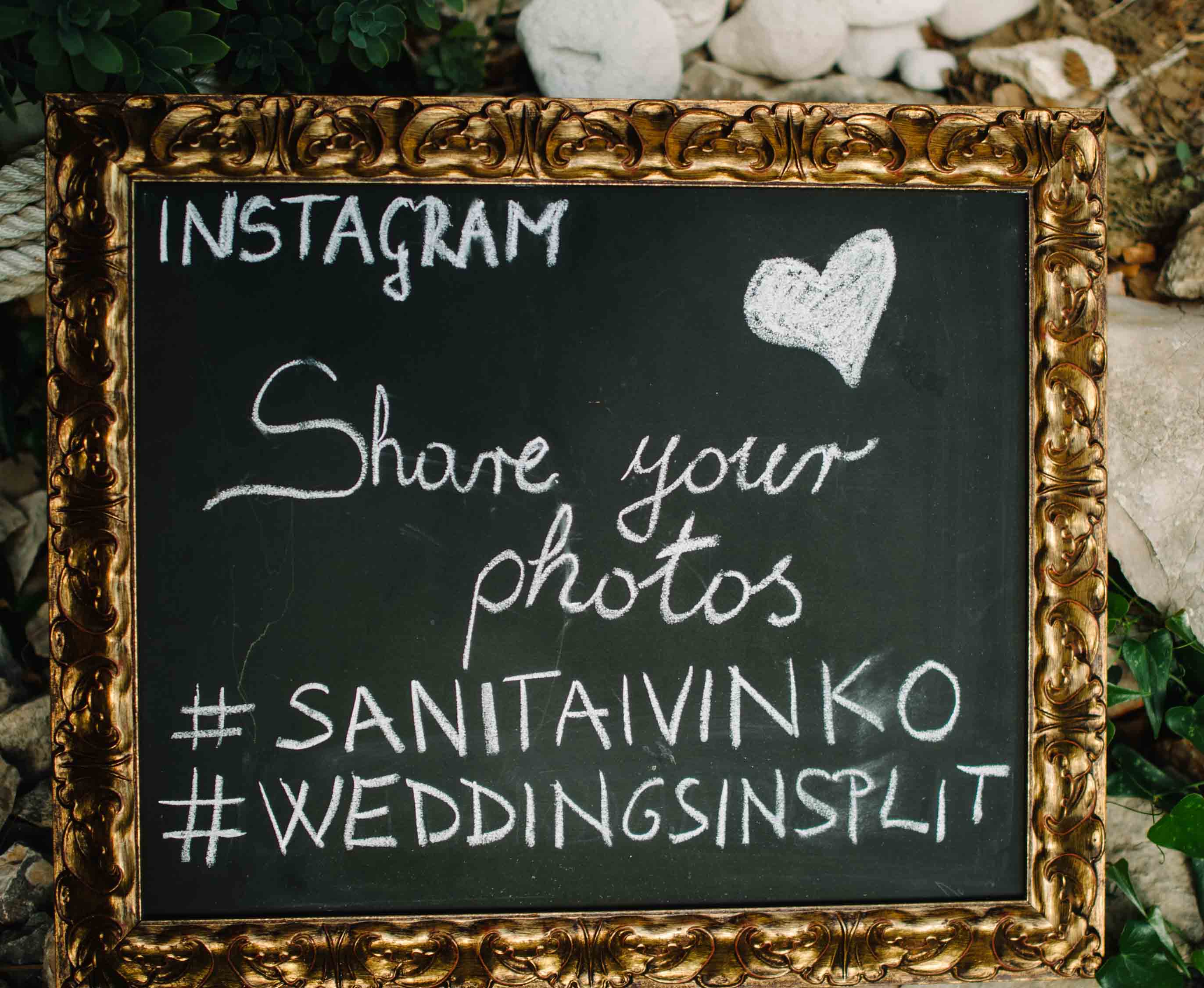 Instagram wedding sign